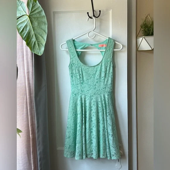 slim fit dress slacks Stunning Juliette Mini Dress in Mint main image 0